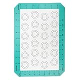 Kochmatten zum Backen – Gebäckmatte, Teigroller, Backunterlage | Wiederverwendbares Ofen-Backblech, rutschfest, präzise Skala, Backmatte für Kekse, Pizza, Fondant, Gebäck
