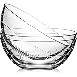 NUTRIUPS Glasschalen-Set, klare Glasschalen, Salatschüsseln aus Glas (1.5 L, 3 Stück)