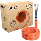 Germany B.e.s.t CAT 7 100M Simplex Netzwerkkabel Verlegekabel Kupfer LAN Kabel Ethernetkabel S/FTP 10 Gbit/s Kat 7 reines Kupfer Datenkabel PoE+ LSZH Datenkabel