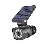 FOREVER Light Solarleuchte LED SUNARI FLS-25 für Außen mit Bewegungsmelder, PIR mit Kamerattrappe 4W 300lm 6000K 1500mAh Li-Ion IP65 wasserdicht Dummy Kamera für Eingang, Garten, Hof