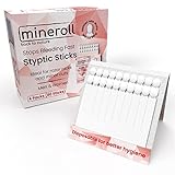 Mineroll Styptic Stick Rasierzubehör (4 Packungen, 80 Stück) stoppt Blutungen für Rasiererkerben und kleinere Schnitte für Männer und Frauen, hygienisch und ideal für Friseure und persönlich