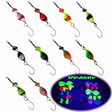 Njord Kalastus Messeneuheit 2023 Spoons Forelle Mega Twist 10 Stück in Spoonbox | Forellen Angeln Spoon Set Forellenköder | Forellen Blinker Angeln Forelle | Forellen Spinner Set Trout Spoon (2,8g UL)