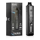 Vaporizer Cannabis IOUQ TARURS kit Vape Keramische Heizkammer LCD Display Bildschirm präzise Temperaturregelung unterstützt Typ-C Schnellladung-（schwarz）