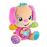 Fisher-Price Musikalischer Lernspaß für Babys Smart Stages Hundefreundin, Plüschspielzeug mit Smart Stages für Babys ab 6 Monaten, in Niederländisch, Englisch, Französisch, Deutsch, Italienisch, JFD31