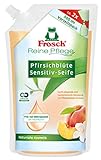 Frosch Pfirsichblüte Sensitiv-Seife, Pflegende Handseife zur sanften und Hygienischen Reinigung, Nachfüllbeutel, 500 ml