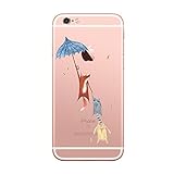 iPhone 6s/6 Hülle,iPhone 6s/6 Handyhüllen Schutzhülle, Alsoar Ultra dünn Weiche Slim transparent Silicon TPU Handy-Hülle Kleiner Prinz Mädchen rutschfest Premium Qualität Case für iPhone 6s/6 (Fuchs)