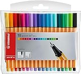 Fineliner - STABILO point 88 Mini - 18er Pack - mit 18 verschiedenen Farben