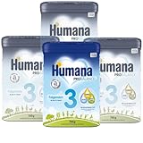 Humana PROBALANCE Folgemilch 3, ab dem 10. Monat, Babynahrung im Anschluss an das Stillen, einer Anfangsnahrung oder einer Folgemilch 2, ideal zum Zufüttern, 4 x 750 g