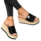 Damen Sandalen, Casual Damen Sommer Wedge Peep Toe High Heel...