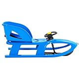 Tidyard Schlitten mit Sitz und Lenkrad 102,5 x 40 x 23 cm (L x B x H) Maximale Belastbarkeit: 50 kg,PP (Polypropylen), Stahl Blau