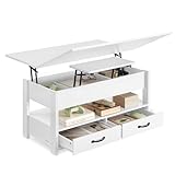 VASAGLE Couchtisch, höhenverstellbarer Wohnzimmertisch,...