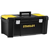 Stanley Werkzeugbox/Werkzeugkasten STST82976-1 (26', 66,5x33,5x28cm, Beladung bis zu 12kg, Werkzeugkoffer mit Metallschließen, Organizer mit entnehmbarer Trage, robuster Koffer aus Kunststoff)