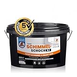 Tonis SCHIMMELSCHOCK 5.1 Antimikrobielle Spezialfarbe zur Schimmelbekämpfung | 4,5 Liter Wandfarbe für ca. 18 qm, langfristiger Schimmel-Stop mit desinfizierender Sofortwirkung [Weiss, abtönbar]