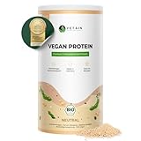 Vetain Vegan Protein NEUTRAL - BIO Veganes Proteinpulver - Bestens verträglich, natürlich lecker - Ohne Süßungsmittel, Zuckerzusätze oder Allergene - Eiweiß aus 5 pflanzlichen Komponenten - 600g