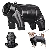 Winter Hundemantel,wasserdichte Hundemantel,Winter Warme Hundejacke für Kleine Mittel Hunde mit D-Ringen, Hunde Winterweste mit Reflektoren,Winddichte Hunde Wintermantel,Hundewinterkleidung - XL