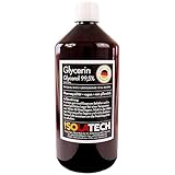 ISOLATECH Glycerin 99,5% 1000ml Pharmaqualität made in Germany, gemessen 99,98% rein Pflanzlich, Glyzerin Glycerol flüssig transparent 1000ml-Flasche (Inhalt 1,2kg)