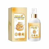 Body Oil Vanilla Cream,Vanilla Body Oil für Frauen,Feuchtigkeitsspendendes mit Kokosöl und Olivenöl für langanhaltende Hautpflege,Repariert Nährende Trockene Raue und Empfindliche (100ML, Vanille)