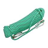 EPASHA Kletterseil, 10 mm Kletterseil, hochfestes statisches Kletterseil for die Sicherheit im Freien, Fluchtseil(Green,10mm x 45m)