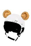 Crazy Ears Helm-Accessoires Biene Teddy Maus Katze. Ski-Ohren geeignet für Skihelm Motorradhelm Fahrradhelm und vieles mehr. Helm Dekoration für Kinder und Erwachsene, CrazyEars:Bären Ohren