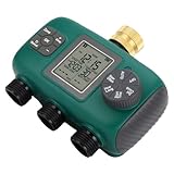 SUNGOOYUE Sprinkler-Timer mit 3 Ausgängen, Langlebiger Bewässerungs-Timer aus Messing für den Garten, Wasserdicht, LCD-Display, Bewässerungssteuerung aus Messing