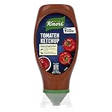 Knorr Tomaten Ketchup Squeezer vegane Grillsauce mit 100% natürlichen Zutaten Flasche 430ml
