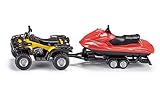 siku 2314, Quad mit Anhänger und Jet-Ski, 1:50, Metall/Kunststoff, Gelb/Rot, Abnehmbarer Anhänger, Schwimmfähiger Jet-Ski