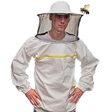 BEEART Professionelle Imkerjacke aus hochfestem Baumwollstoff – Für Imker – Schutzkleidung gegen Stiche von Bienen & Insekten –Mit Stoffhut & Schleier– Atmungsaktiv & bequem –EU Qualität– Größen M–3XL
