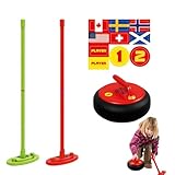Curlingboard Spiel - 14 * 53cm Curling Spiel auf dem Tisch | Sportlicher Shuffleboard ?ling, für Zuhause, Sport Indoor Outdoor Sports Spielzeug elektrisches Licht, Kinder Familie Erwachsene Schule
