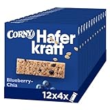 Haferriegel Corny Haferkraft Blueberry-Chia, Vollkorn & Vegan, 12x140g