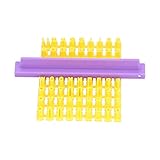 Cryfokt Kekse Form Kreative Buchstaben Zahlen Stempel Kekse DIY Backwerkzeuge für Gelb Lila Kunststoff 4,9 X 3,1 X 0,4 Zoll
