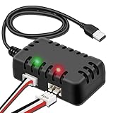Tosiicop 7.4V Lipo Battery Ladegerät - RC Car Balancer Charger mit USB Schnell Ladekabel 2-in-1 XH-3P Stecker 1A für 2S Akku RC Auto Boat Airplane Monstertruck Quadcopter Airsoft SCX24 SCX10