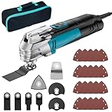 Oszillationswerkzeug, 300W Multifunktionswerkzeug mit 23 Zubehör, 6 Variable Geschwindigkeit 10000-22000RPM Multitool,3° Oszillationswinkel Multimaster zum Schneiden, Schnitzen, Polieren