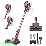 Vexilar C8 Staubsauger mit Kabel - 600W/60kPa Handstaubsauger mit 7m Kabellänge, verhedderungsfreie elektrische Upgrade-Bodenbürste, 1.5L beutelloser Behälter für Hartböden Teppiche Tierhaare