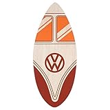 Board Masters VW Collection - Volkswagen Skimboard Echtholz (104 cm) Unisex mit T1 Bulli Bus Design (Bus Front/Rot)