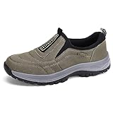 Wanderschuhe Herren Wasserdicht Leichte Trekkingschuhe Herren Outdoor Atmungsaktive Reisen Bergschuhe Herren Gartenarbeit Arbeit rutschfeste Slipper Herren Sneaker (Color : Brown, Size : 42 EU)