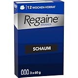 REGAINE Männer Schaum: 3-Monatspackung mit 50 mg/g Minoxidil, stoppt erblich bedingten Haarausfall bei Männern und regt das Haarwachstum an, 3 x 60 g