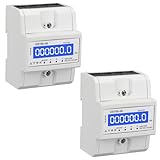 JOYELEC 2 STÜCK Dreiphasenzähler 3 Phasen 4Leiter 3x230V/400V 5–100A 50/60Hz Impulszähler Stromzähler digitaler LCD kalibriertes Stromverbrauchsmesser für DIN Hutschiene