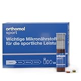 Orthomol Sport - Mikronährstoffe für sportliche Leistung - mit Magnesium, Vitamin D und B12 - Trinkampullen/Tabletten/Kapseln à 30 Tagesportionen