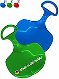 Traptix®Schlitty - Robuster Poporutscher für Klein & Groß - Made in Germany & BPA-frei - Superleichter Schneerutscher für Riesigen Spaß im Schnee (2er-Set)