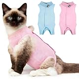 Katze Chirurgie Erholungsanzug, Katzenbody Nach Op, Kastration Haustier-medizinisches chirurgisches Hemd Operationsgenesungsanzüge, Cat Onesie für Anti Lecken, Verstellbare Größen, Leicht zu tragen
