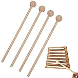 4 Stück Holzschlägel, Schlägel Mallet Drumsticks,...