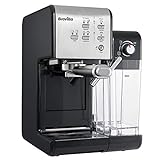Breville Prima Latte II Siebträgermaschine | Espressomaschine/Kaffeemaschine für Milchkaffee und Cappuccino | Professionelle 19-Bar-Pumpe und Milchaufschäumer | Silber [VCF108X]