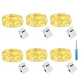 litogo 6 Stück/3 Modi Mini Lichterkette mit Batterie, 2M 20...