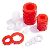 Litorange 190 PCS Gemischte Silikonringe Dichtungsscheiben, Hergestellt aus weichem Silikon (bessere Abdichtung als Gummi) für 3/4', 1/2', 3/8', 1/4', 1/8' Gartenschlauchfittings & Mini Ventil