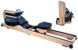 Holz Wasser-Rudergerät Wood Champion Rower II Ruderzugmaschine mit Water Resistance System klappbar Bluetooth (Buche hell)