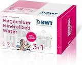 BWT - 814134 - Filterkartusche 'Magnesium Mineralized Water' - Kartuschen für Tischwasserfilter PENGUIN, SLIM und VIDA - 3 Stück + 1 gratis = 4 Stück im Set
