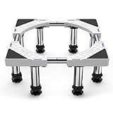 DEWEL 8 Untergestell für Kühlschrank Sockel,Höhe 18-20cm,Verstellbare Sockel,Zur Verwendung in Geschirrspülern,Gefrierschränken,Küchenschränken und statischen Haushaltsgeräten(Länge 43-57cm)