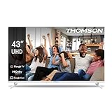 Thomson 43 Zoll (109cm) Google TV FHD Weiß Sprachsteuerung Triple Tuner Smart TV - 43UG4S14W - 2024
