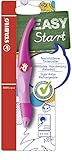 STABILO - Ergonomischer Tintenroller für Rechtshänder - EASYoriginal in pink hell/dunkel - Einzelstift - Schreibfarbe blau (löschbar) - inklusive Patrone