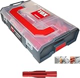 TOX L-BOXX Mini Allround Tri Dübelset effektiv M, kompakt, übersichtlich, individuell anpassbar & stapelbar + Tri Dübelsortiment für Befestigungen in nahezu Allen Baustoffen, 094900201, Grau